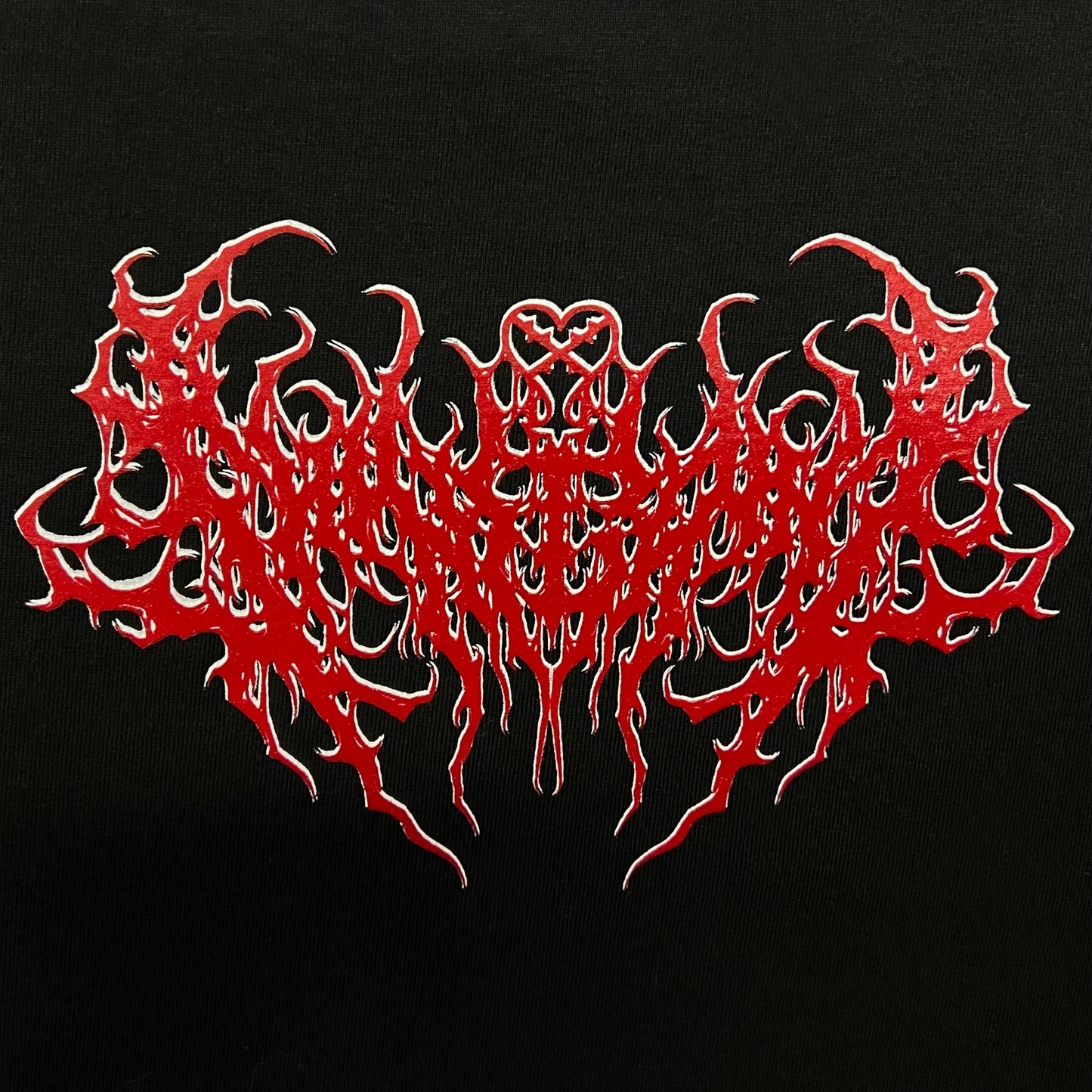 death metal red heavyweight tee